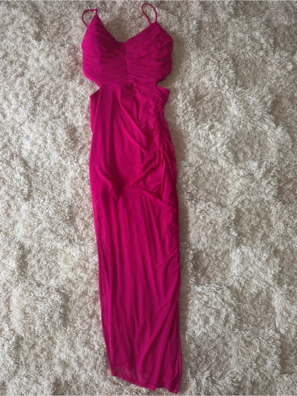 Express Fuchsia Spaghetti-Strap Maxi Dress